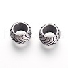304 Stainless Steel European Beads STAS-F194-05AS-1