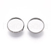 304 Stainless Steel Brooch Cabochon Settings STAS-E547-08B-P-1