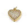 Brass Micro Pave Cubic Zirconia Pendants KK-S528-09G-1