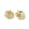 Brass Clear Cubic Zirconia Bead Caps KK-A236-15A-G-1