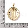 Brass Cubic Zirconia Pendants KK-Z050-31G-02-3