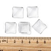 Transparent Clear Glass Square Cabochons X-GGLA-A001-15mm-5