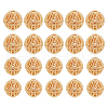   20Pcs 2 Style Brass Hollow Beads KK-PH0009-41-3