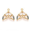 Brass Micro Pave Cubic Zirconia Pendants X-KK-N261-103G-1