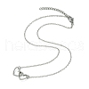 201 Stainless Steel Interlocking Heart Pendant Necklace NJEW-JN04524-4