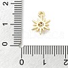 Brass Micro Pave Clear Cubic Zirconia Charms KK-B130-02G-03-3