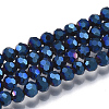 Electroplate Glass Bead Strands EGLA-R042-3mm-01-1