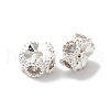 Brass Micro Pave Clear Cubic Zirconia Beads KK-G503-24S-1