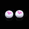 White Opaque Acrylic Beads MACR-T038-18-4-4