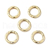 Brass Pave Clear Cubic Zirconia Spring Gate Rings X-KK-J301-15G-2