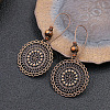 National Style Alloy Wood Dangle Earrings FS-WG6B91F-01-1