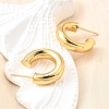 Brass Chunky C-shape Stud Earrings X-EJEW-G297-03C-G-1