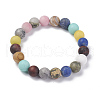 Natural Gemstone Beaded Stretch Bracelets BJEW-M007-02-2