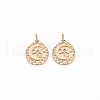 Brass Micro Pave Clear Cubic Zirconia Charms KK-S356-708-1