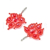 Handmade Glass Seed Beads Dangle Earrings EJEW-MZ00367-01-4