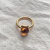 Square 304 Stainless Steel with Glass Finger Rings FS-WG8AAFA-25-1