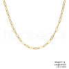 Gold Plated Stainless Steel  Paperclip Chain Necklace  BK0244-4-1