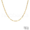 Gold Plated Stainless Steel  Paperclip Chain Necklaces BK0244-4-2