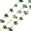 Handmade Synthetic Malachite Chip Beaded Chains CHC-F020-10G-10-1