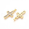 Brass Micro Pave Cubic Zirconia Pendants KK-N257-32G-2