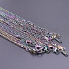 Stainless Steel 3mm Curb Chain Necklaces OT4459-5-1