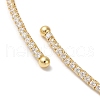 Rack Plating Brass Cubic Zirconia Elasticity Necklaces NJEW-S425-02G-4