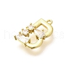Brass Micro Pave Cubic Zirconia Pendants KK-M310-01G-02-2