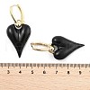 Brass Enamel Hoop Earrings for Women EJEW-U055-26G-01-3