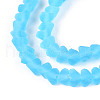 Frosted Transparent Glass Beads Strands GLAA-N016-4mm-06-3