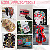 National Style Polyester Jacquard Flower Ribbon for Garment Accessories OCOR-WH0097-39A-6
