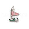 Brass Enamel Charms KK-Q098-37G-B-1