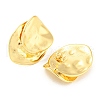 Rack Plating Brass Leaf Stud Earrings EJEW-A028-19G-2