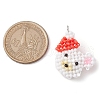 Seed Beads Beaded Charms PALLOY-MZ00326-2