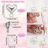SUNNYCLUE 20Pcs Alloy Heart Stud Earring Findings EJEW-SC0001-50-2