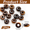 SOFPLATE 30Pcs Natural Tiger Eye European Beads G-SP0001-01A-02-2