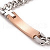 Crystal Rhinestone Rectangle & Cross Link Bracelet STAS-E160-30RGP-01-3