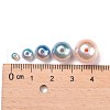 Rainbow ABS Plastic Imitation Pearl Beads OACR-MSMC001-03-2