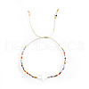 Natural Mixed Gemstone Beads Braided Bead Bracelets HV8376-5