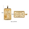 10Pcs 1 style Brass Micro Pave Clear Cubic Zirconia Tarot Card Pendants ZIRC-LS0001-01G-3