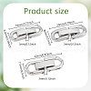 GOMAKERER 6Pcs 3 Styles 304 Stainless Steel Fold Over Clasps STAS-GO0001-24-2