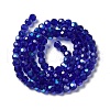 Electroplate Transparent Glass Beads Strands EGLA-A035-T6mm-L06-2