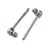 304 Stainless Steel Ball Post Stud Earring Findings STAS-Z035-01P-F-2