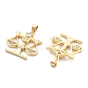 Rack Plating Brass Micro Pave Cubic Zirconia Pendants KK-H449-67G-01-RS-2