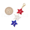 Handmade Glass Seed Beaded Pendant Decorations HJEW-MZ00203-3