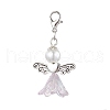 8Pcs 8 Colors Wedding Season Angel Glass Pearl & Acrylic Pendant Decorations HJEW-JM01924-01-4