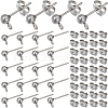 SOFPLATE 100Pcs 304 Stainless Steel Ball Stud Earring Findings STAS-SP0001-55P-1