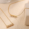 304 Stainless Steel Crystal Rhinestone Rectangle Pendant Necklaces for Women NJEW-U045-03G-1
