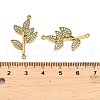 304 Stainless Steel Crystal Rhinestone Connector Charms STAS-U047-30G-3