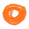 Frosted Transparent Glass Beads Strands GLAA-N016-4mm-09-2
