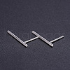 SHEGRACE Simple Design Rhodium Plated 925 Sterling Silver Ear Studs JE344A-3